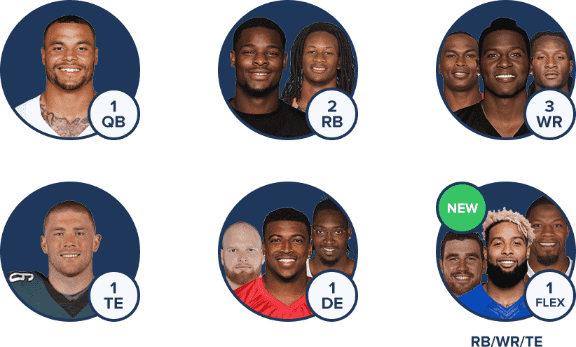 FanDuel NFL Lineup - New for 2018, No kicker